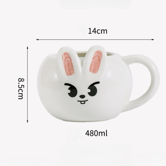 TAZA DE CERÁMICA PINTADA A MANO CON LA MARCA LEEBIT DE STRAY KIDS