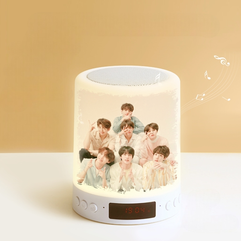 BTS LED COLOR CHANGING BLUETOOTH LAMP/SPEAKER WITH ALARM CLOCK FUNCTION