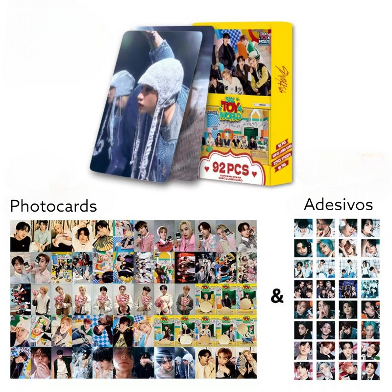 KITS 92 PCS (60 PHOTOCARDS + 32 STICKERS) STRAY KIDS TOY WORLD