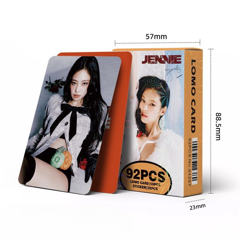 KITS 92 PÇS (60 PHOTOCARDS + 32 ADESIVOS) JENNIE MANTRA