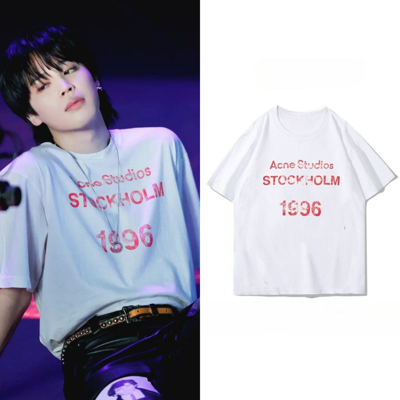 CAMISETA JIMIN CARA COMO LOCO 100% ALGODÓN