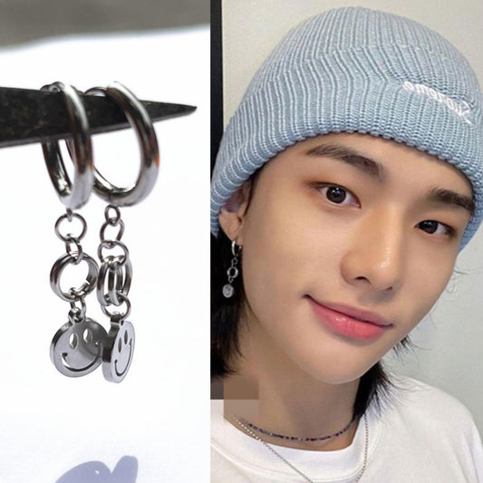 HYUNJIN STRAY KIDS STAINLESS STEEL EARRINGS