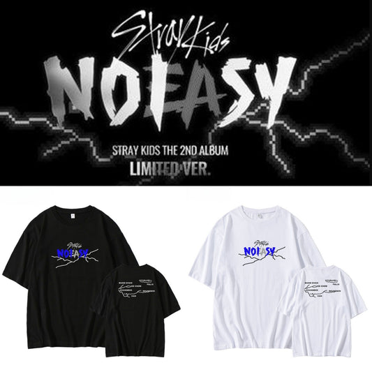 CAMISETA STRAY KIDS NO EASY 100% ALGODÃO (várias cores)