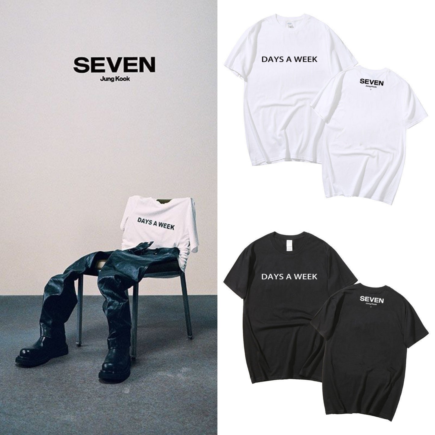 SEVEN JUNGKOOK  T-SHIRT 100% COTTON