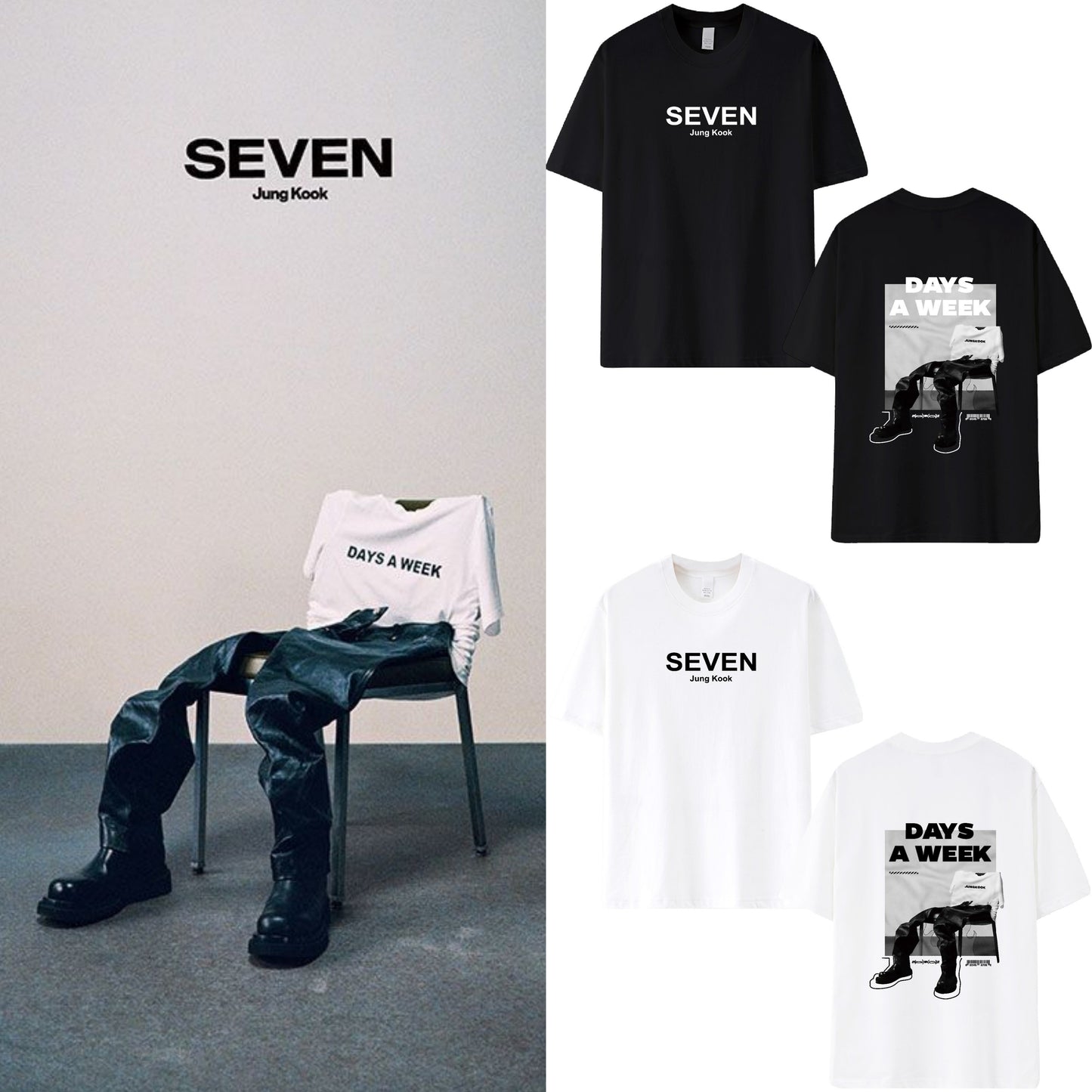 SEVEN JUNGKOOK  T-SHIRT 100% COTTON