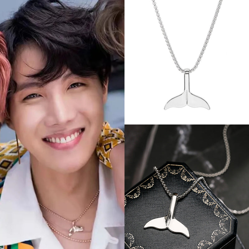 COLLAR BALLENA JHOPE BTS DE ACERO INOXIDABLE