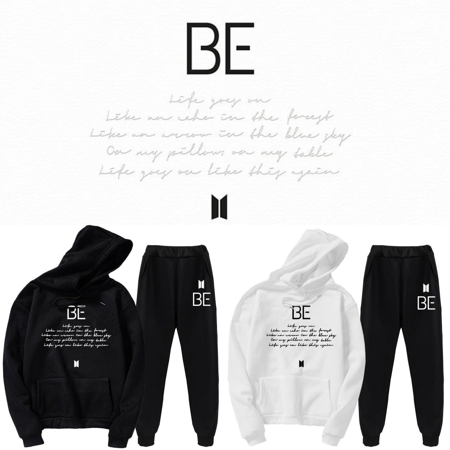 BTS BE HOODIE AND PANTS SET