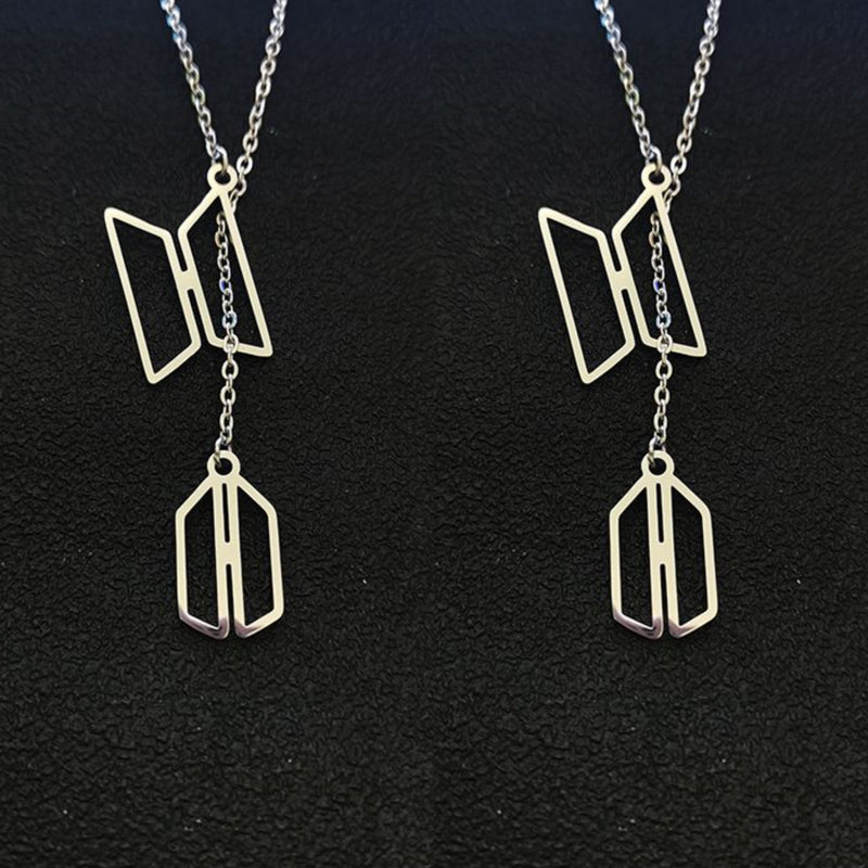 BTS♡ARMY STAINLESS STEEL NECKLACE (Unit and Pair)