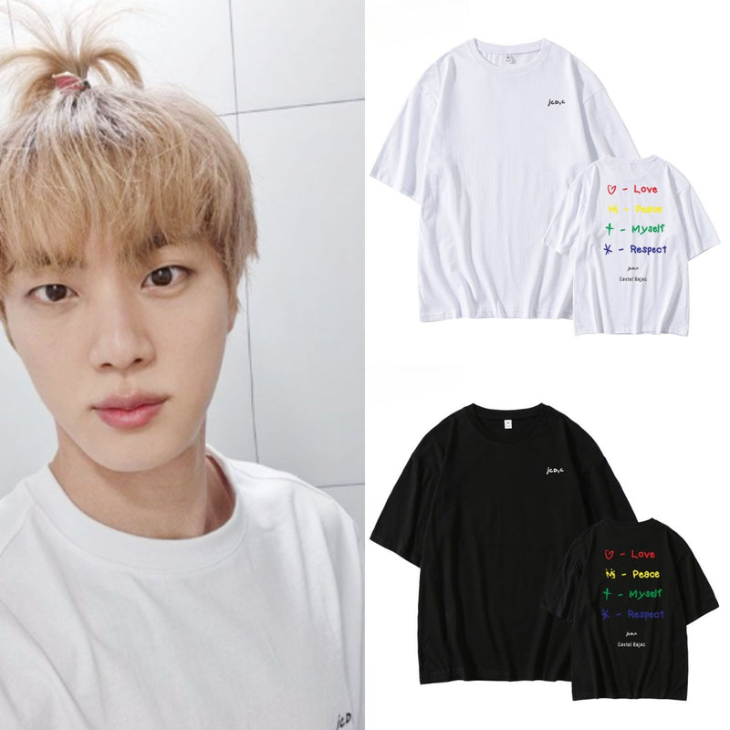 JIN 100% COTTON T-SHIRT (white and black)