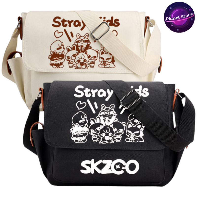 BOLSA SKZOO STRAY KIDS (blanco y negro)