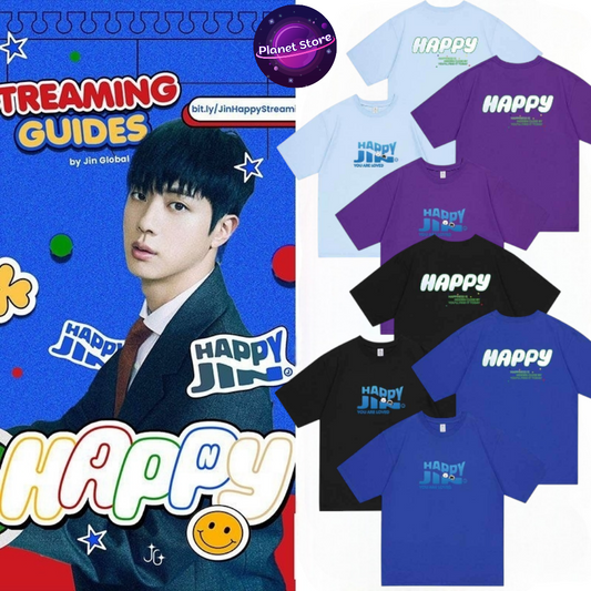 CAMISETA JIN - HAPPY 100% ALGODÃO VÁRIAS CORES!