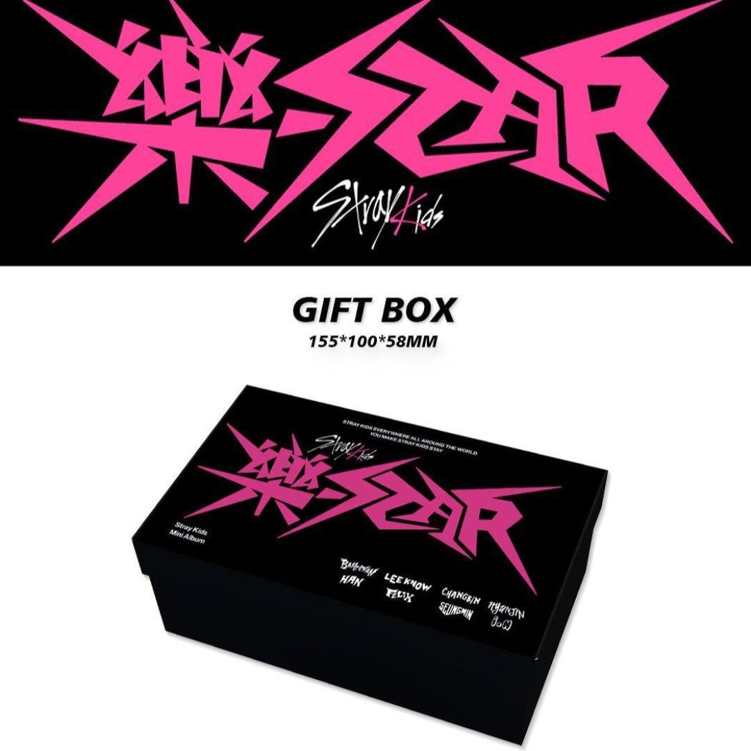 KIT STRAY KIDS ROCK STAR/樂-STAR CON 164 PIEZAS (¡CAJA DE REGALO CON VARIOS ARTÍCULOS!✨)