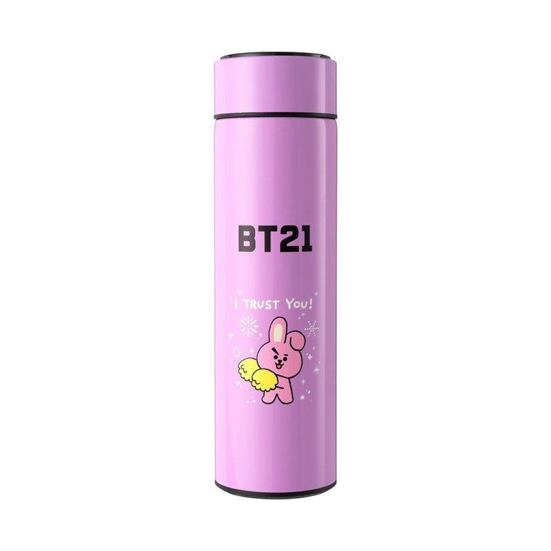 BT21 500ML STAINLESS STEEL THERMAS BOTTLE WITH LED TEMPERATURE DISPLAY