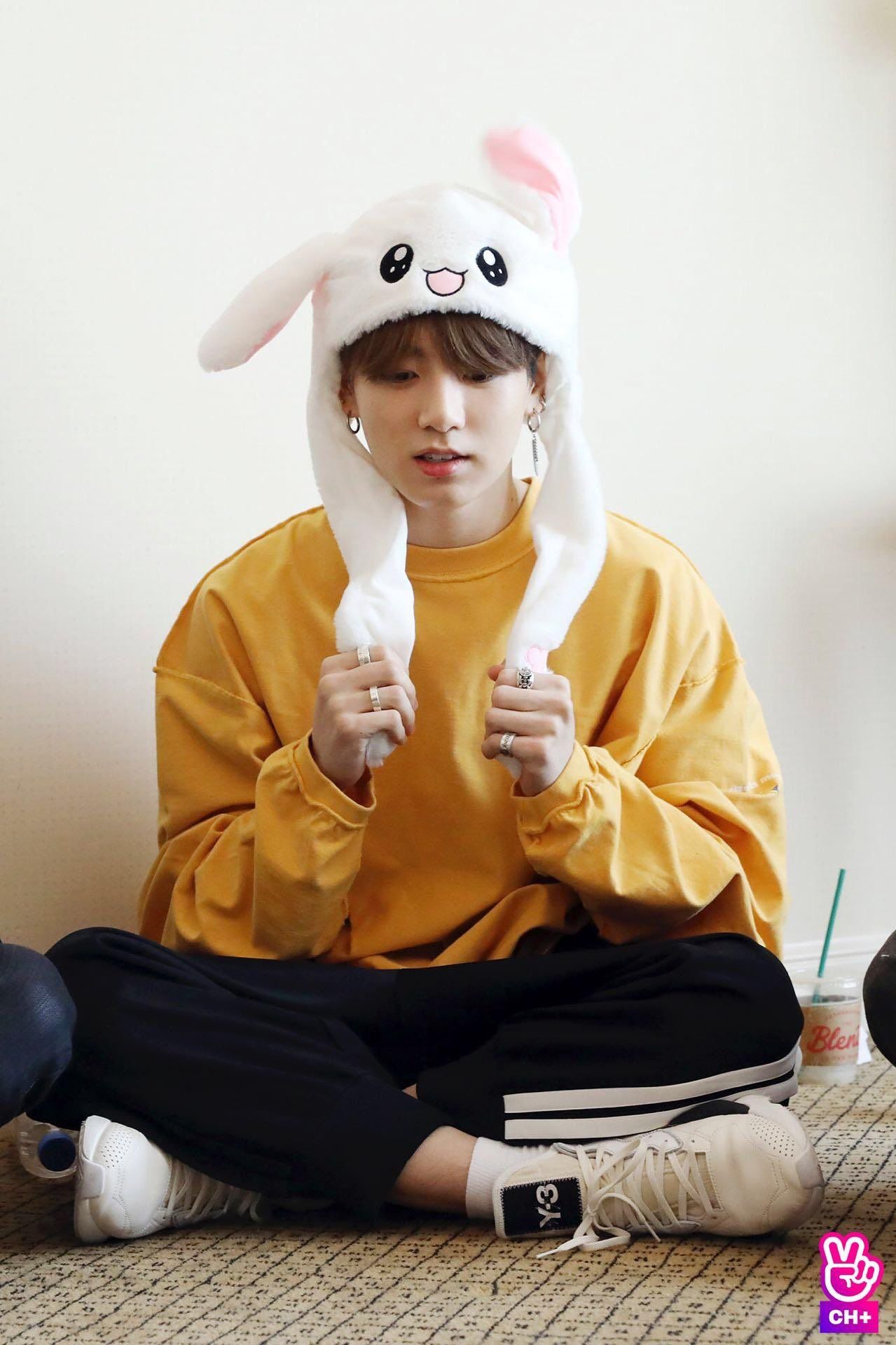 BTS BUNNY HAT (moves the ears)