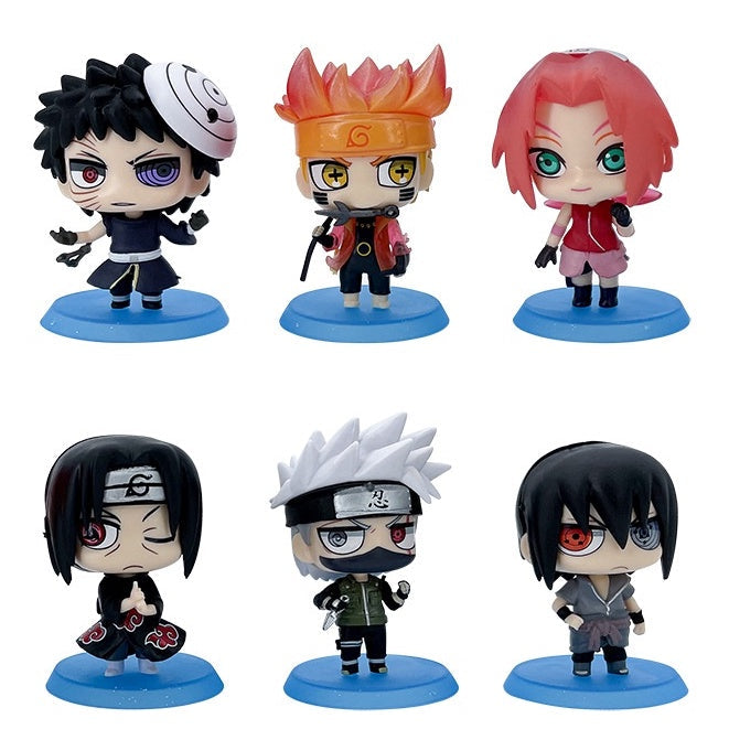 KIT ACTION FIGURES NARUTO 6 PÇS