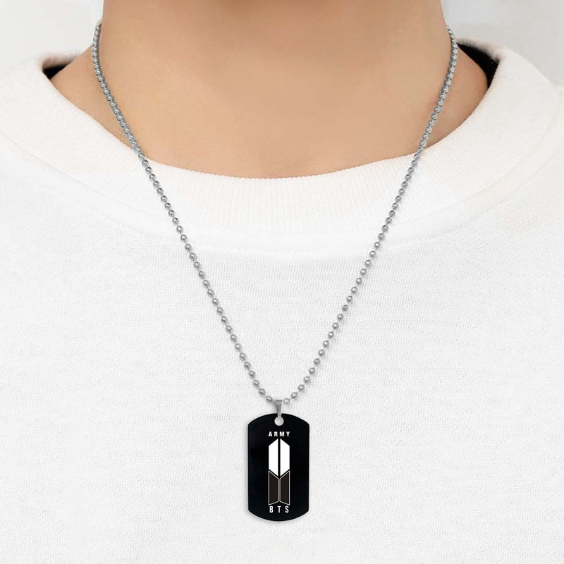 COLLAR BTS ARMY EN ACERO INOXIDABLE