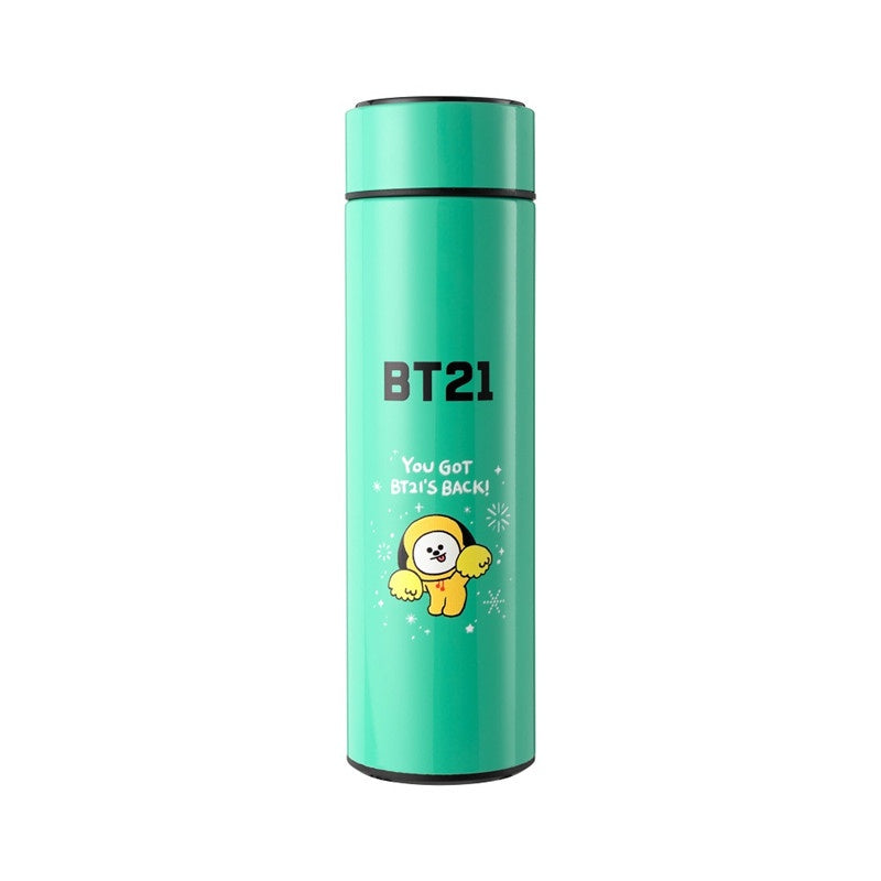 BT21 500ML STAINLESS STEEL THERMAS BOTTLE WITH LED TEMPERATURE DISPLAY