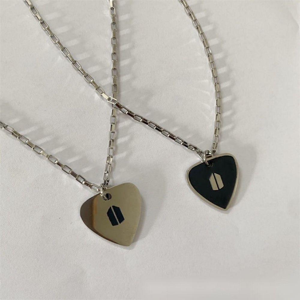 BTS - SUGA SILVER GUITAR NECKLACE STAINLESS STEEL