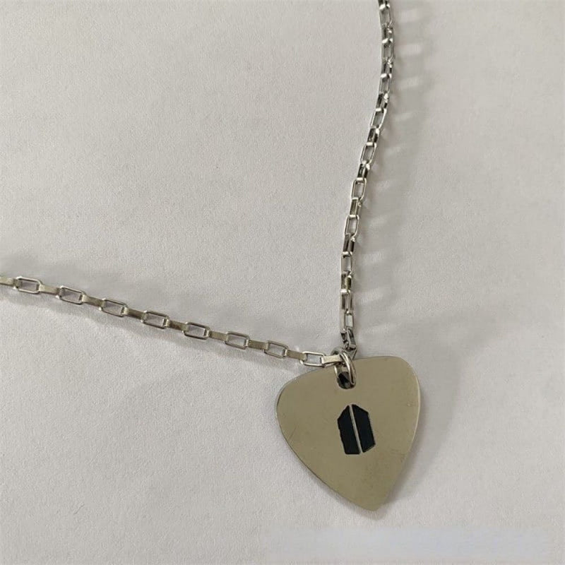 GUITAR PICK SUGA BTS STAINLESS STEEL NECKLACES