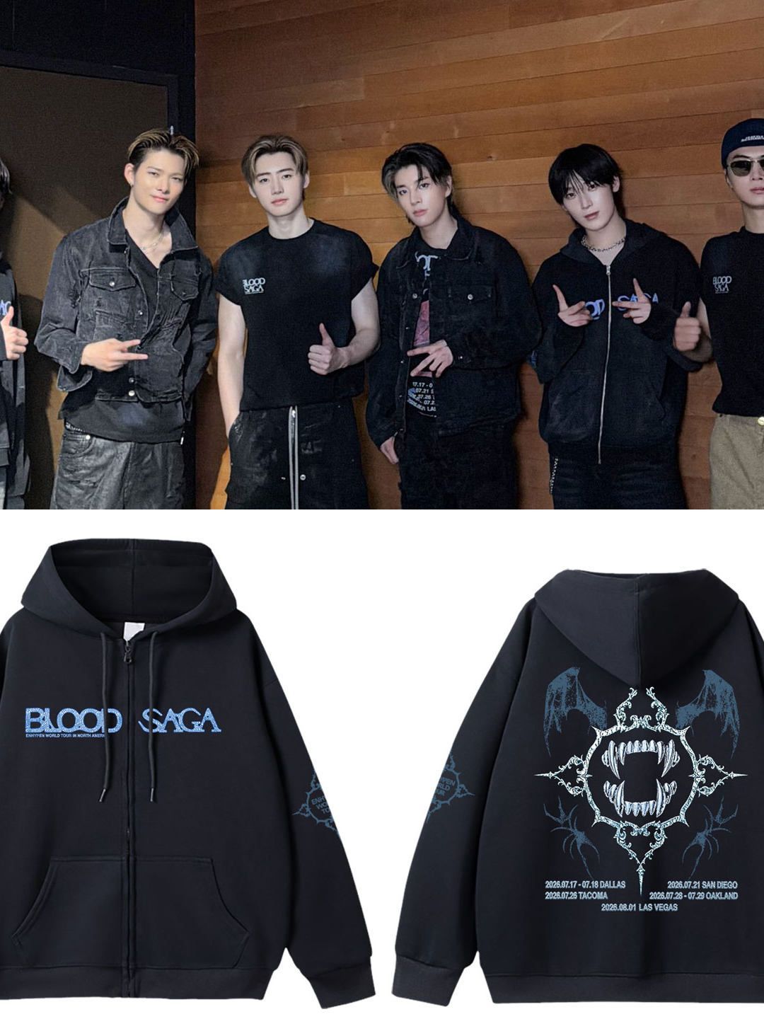 ENHYPEN HOODIE BLOOD SAGA TOUR 2026