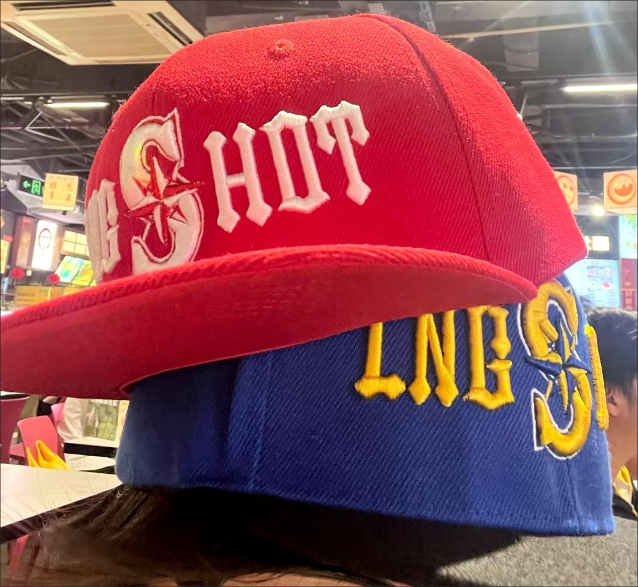 LNGSHOT CAP - RED, BLUE AND BLACK