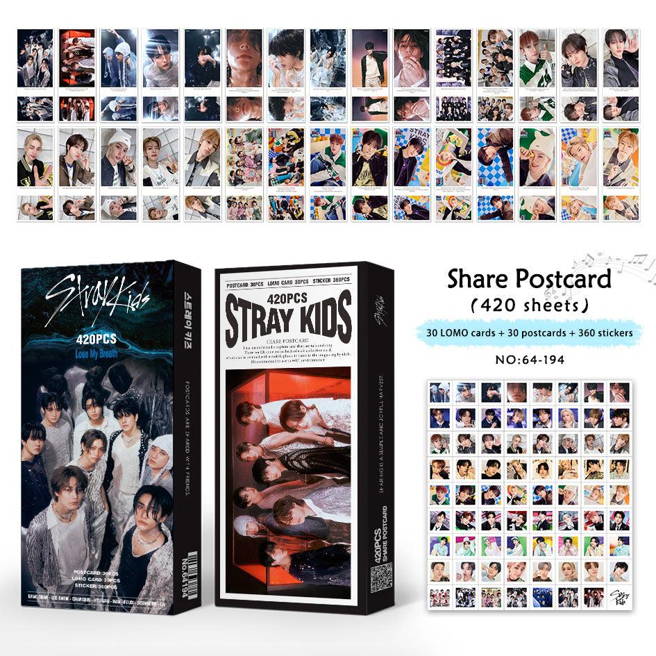 PHOTOCARDS STRAY KIDS 420 PCS (30 PHOTOCARDS + 30 POSTCARDS +360 STICKERS)