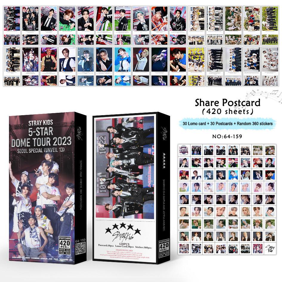 PHOTOCARDS STRAY KIDS 420 PCS (30 PHOTOCARDS + 30 POSTCARDS +360 STICKERS)