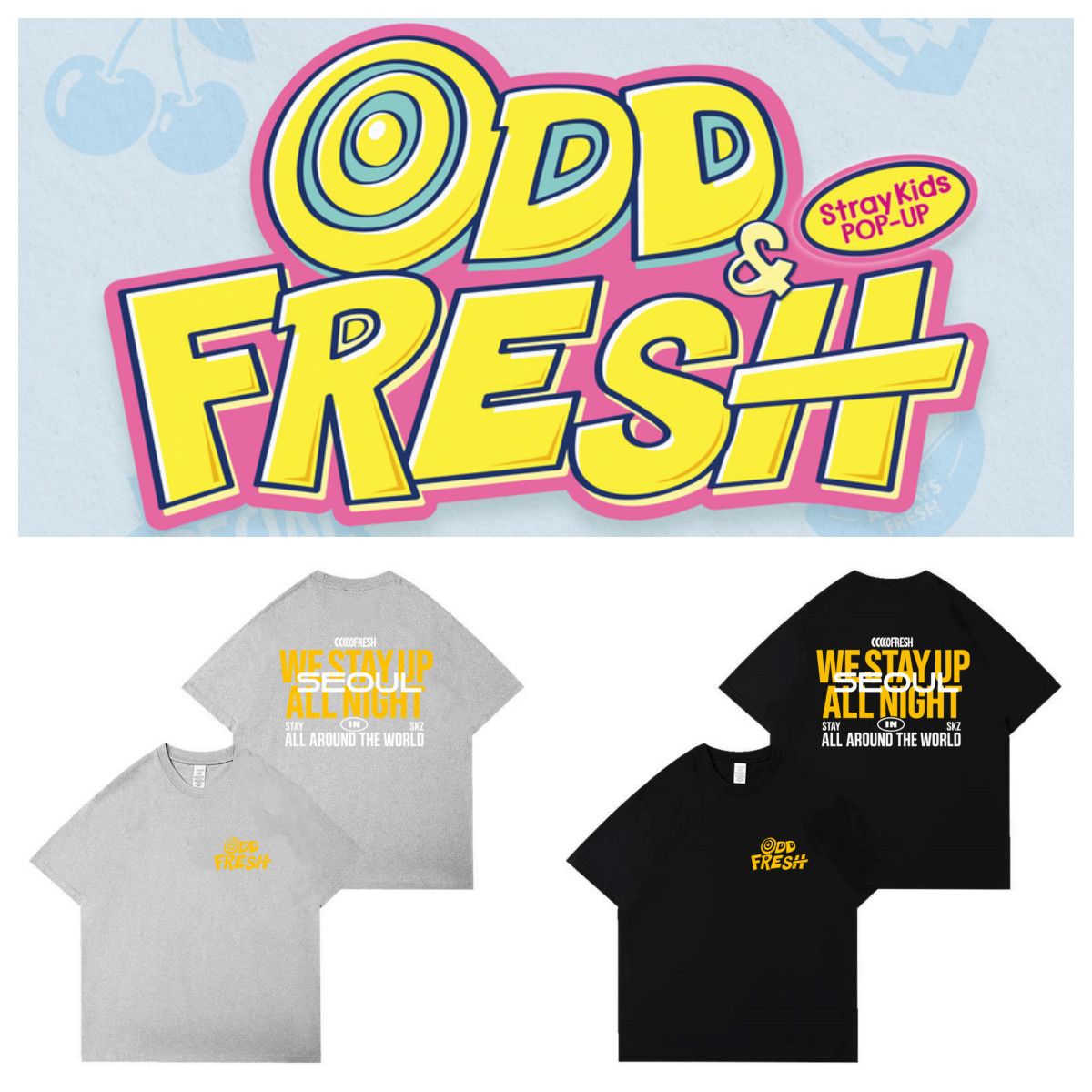 STRAY KIDS ODD & FRESH T-SHIRTS 100% COTTON