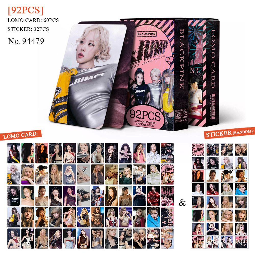 PHOTOCARDS BLACKPINK JUMP 92 PCS(60 CARDS+32 STICKERS) – PLANET STORE