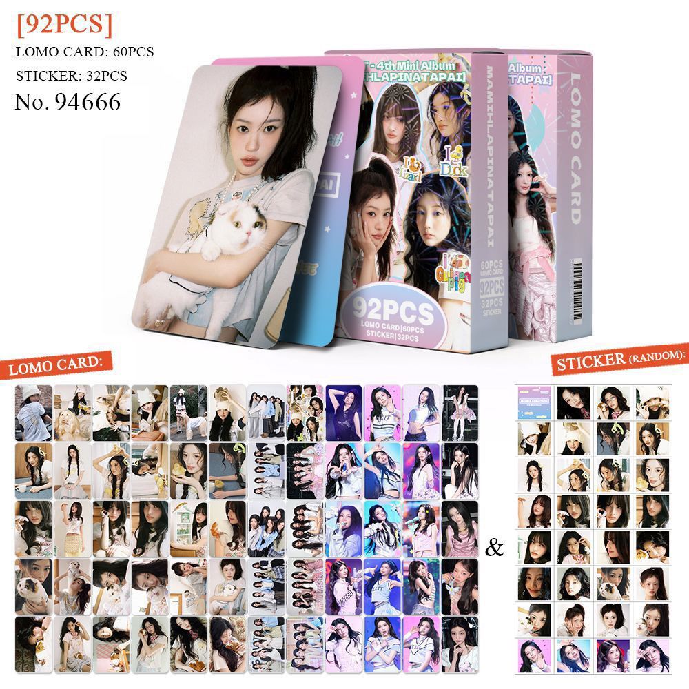 ILLIT MAMIHLAPINATAPAI PHOTOCARDS 92 PCS(60 CARDS+ 32 STICKERS
