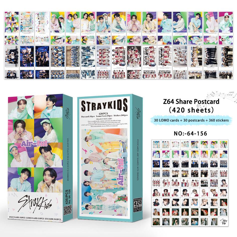 PHOTOCARDS STRAY KIDS 420 PCS (30 PHOTOCARDS + 30 POSTCARDS +360 STICKERS)