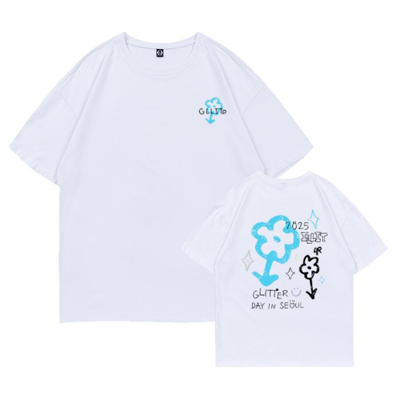 ILLIT トレカ BIG T-SHIRT セルカ glitterday ILLIT GLITTERDAY T SHIRT 100% COTTON – PLANET STORE