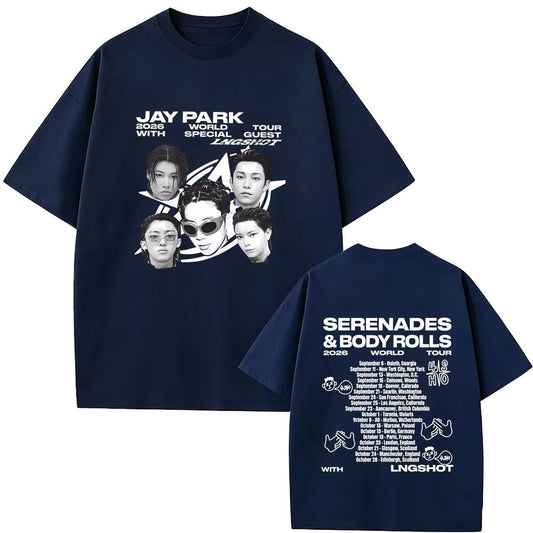 JAY PARK LNGSHOT SERENADES & BODY ROLLS T-SHIRTS 100% COTTON