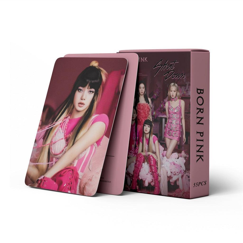 KIT CON 55 TARJETAS FOTOGRÁFICAS BLACKPINK BORN PINK