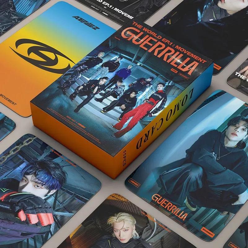 KIT CON 55 FOTOCARDS ATEEZ WORLD EP. 1 MOVIMIENTO