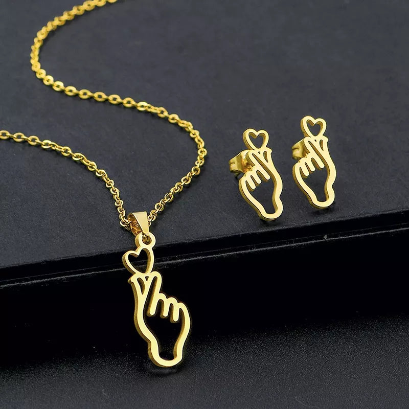 STAINLESS STEEL SARANGHAE SET (silver/gold)