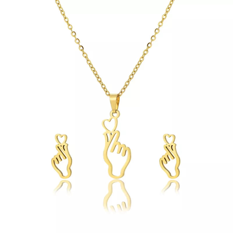 STAINLESS STEEL SARANGHAE SET (silver/gold)