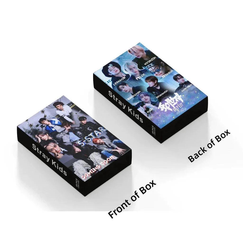 CAJA CON 55 TARJETAS FOTOGRÁFICAS STRAY KIDS 5 ESTRELLAS