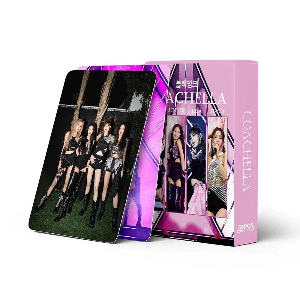 KIT CON 55 TARJETAS FOTOGRÁFICAS BLACKPINK COACHELLA