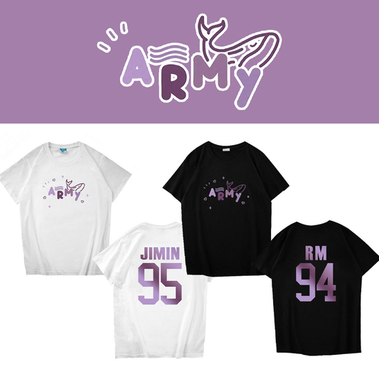 CAMISETAS BTS ARMY 100% ALGODÃO (todos os integrantes)