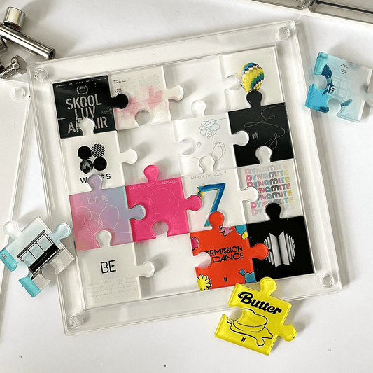 BTS ALBUMS PUZZLE THAT TURNS INTO A DECORATIVE FRAME